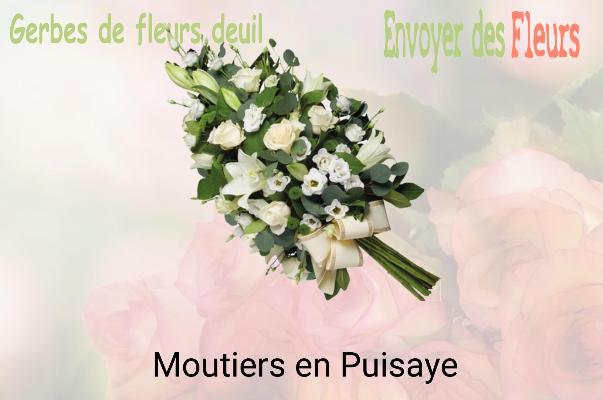 Gerbe de fleurs de deuil livrée à Moutiers-en-Puisaye